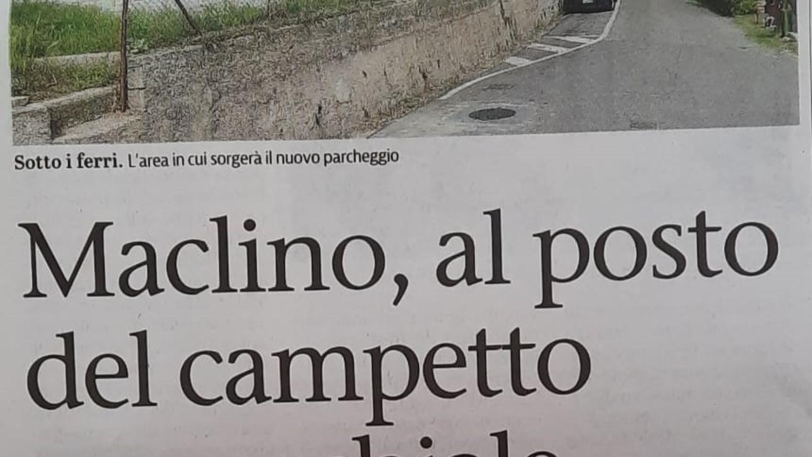 Galleria: Maclino, al posto del campetto parrocchiale, un parcheggio!